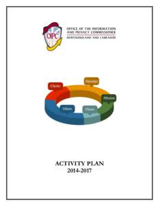 ACTIVITY PLAN[removed] Message from the Information and Privacy Commissioner The Office of the Information and Privacy Commissioner of Newfoundland and Labrador is accountable to the House of Assembly