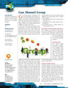 Gan Shmuel Group Line of Business Production of Raw Materials