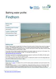 Bathing water profile:  Findhorn Bathing water: Findhorn EC bathing water ID number: