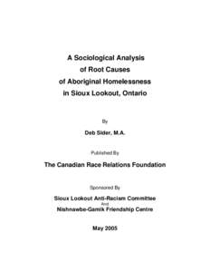 Microsoft Word - Sioux Lookout - Absolute Final-May5-2005.doc