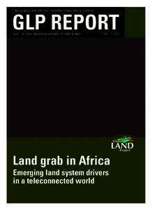 GLP_report_GLP_NY[removed]:38 AM Page 1  THE GLOBAL LAND PROJECT INTERNATIONAL PROJECT OFFICE GLP REPORT GLP – A JOINT RESEARCH AGENDA OF IGBP & IHDP