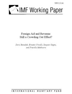 Microsoft Word - DMSDR1S-#[removed]v5-Foreign_Aid_and_Revenue__Still_a_Crowding_out_Effect_.DOCX