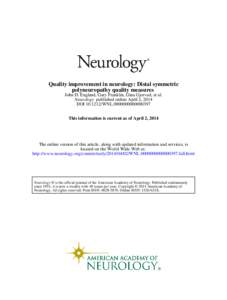 Diabetes / Peripheral neuropathy / Neurologist / Polyneuropathy / Nerve conduction study / Diabetic neuropathy / Stroke recovery / Medicine / Neurology / Medical specialties