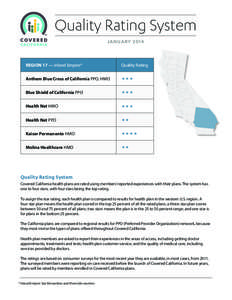 Quality Rating System JANUARY 2014 REGION 17 — Inland Empire*  Quality Rating