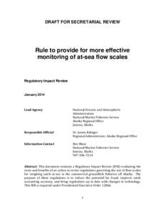 Fishing / Regulatory Flexibility Act / Verification and validation / Business / Fish / Fisheries science / National Marine Fisheries Service / Fisheries management