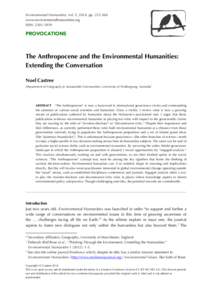 Earth sciences / Holocene / Anthropocene / Biodiversity / Climatologists / Will Steffen / Paul J. Crutzen / Planetary boundaries / Global change / Earth / Environment / Science