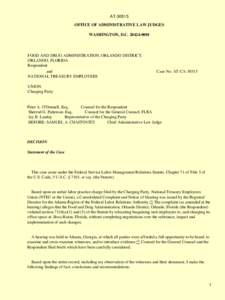 Federal Labor Relations Authority / National Treasury Employees Union / Human resource management / Business ethics / Bargaining unit / Collective bargaining / Sociology / Labor / Unfair labor practice / Boca Raton /  Florida