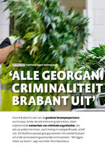 38  secondant #3/4 | juli-augustus 2011 Een medewerker van het Brabants Afval Team verzamelt hennep ter vernietiging, die bij een inval in een illegale hennep­ kwekerij in Tilburg in is beslag genomen / foto: Inge van