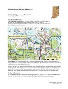 ● Beechwood Nature Preserve County: Steuben Size: 74 acres Ownership: ACRES Land Trust