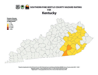 NIDRM[removed]Southern Pine Beetle county hazard rating map for Kentucky