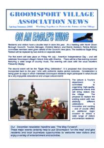 GROOMSPORT VILLAGE ASSOCIATION NEWS Spring/Summer 2008 Working Together to Protect the Future of Our Village