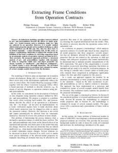 Extracting Frame Conditions from Operation Contracts