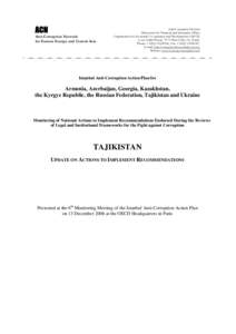 Tajikistan / Politics / Law enforcement by country / Earth / Korea Independent Commission Against Corruption / Commission for the prevention of corruption of the Republic of Slovenia / Abuse / Political corruption / Russian anti-corruption campaign