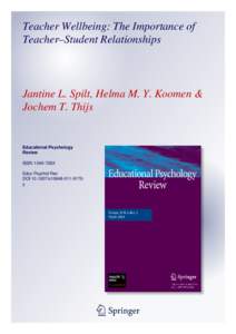 Microsoft Word Viewer - Literature review Teacher Wellbeing The Importance of Teacher-Student Relationships_blind manuscript_R1