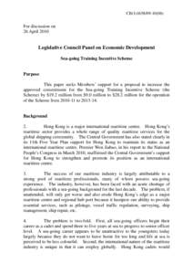 CB[removed])  For discussion on 26 April[removed]Legislative Council Panel on Economic Development