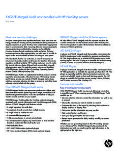 Computer architecture / NonStop / Hewlett-Packard / BASE24 / Information technology security audit / HP OpenView / HP / Computing / Computer hardware / Technology