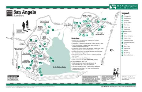Map of San Angelo State Park