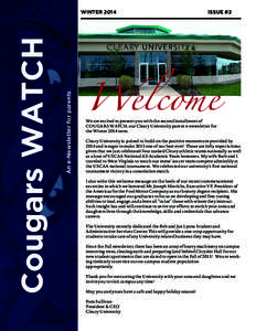 An e-Newsletter for parents  Cougars WATCH WINTER 2014