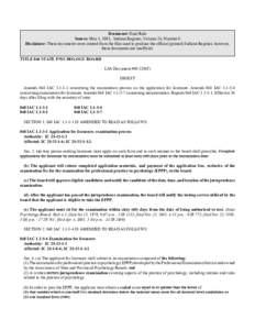 Document: Final Rule Source: May 1, 2001, Indiana Register, Volume 24, Number 8 Disclaimer: These documents were created from the files used to produce the official (printed) Indiana Register, however, these documents ar