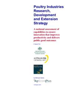 Poultry Industries Research, Development and Extension Strategy A national assessment of