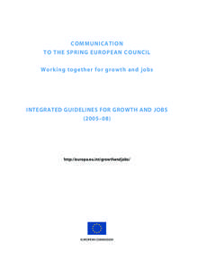 Integrated Guidelines for Growth and Jobs[removed])