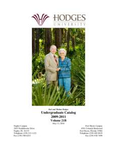 Earl and Thelma Hodges  Undergraduate Catalog[removed]Volume 21B May 13, 2010