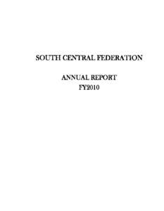 SOUTH CENTRAL FEDERATION  ANNUAL REPORT FY2010