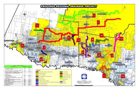 PROPOSED REGIONAL DRAINAGE PROJECT  ® RAYMONDVILLE