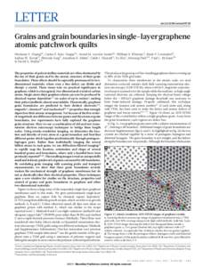 LETTER  doi:nature09718 Grains and grain boundaries in single-layer graphene atomic patchwork quilts