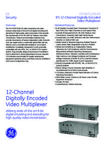 GE Security VT/VR71230-R3 IFS 12-Channel Digitally Encoded Video Multiplexer