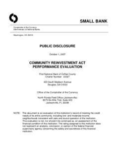 Community Reinvestment Act / Community development / Economy of the United States / Banking in the United States / Savings and loan association / OneCalifornia Bank / Mortgage industry of the United States / United States housing bubble / Politics of the United States