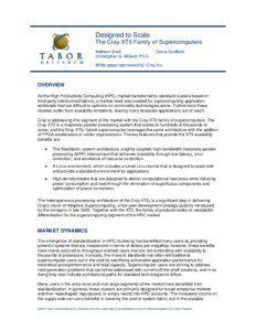 Designed to Scale The Cray XT5 Family of Supercomputers Addison Snell
