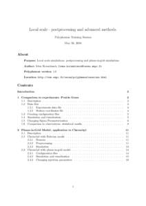 Local scale - postprocessing and advanced methods. Polyphemus Training Session May 26, 2010 About Purpose: Local scale simulations: postprocessing and plume-in-grid simulations.