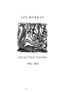 1.  LES MURRAY SELECTED POEMS[removed]