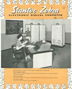 Stantec Zebra Electronic Digital Computer, 1958