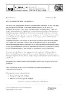 AB TEI LUN G FÜ R INFEK TIO NS - UN D TROPENMEDIZIN MEDIZINISCHE KLINIK UN D PO LIK LINIK IV LEI TER: PROF. DR. ME D. TH. LÖSCHER  Kurzinformation: