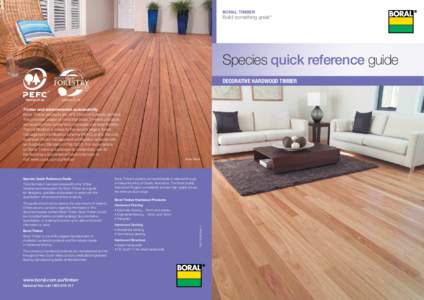 Boral TIMBER  Build something great™ Species quick reference guide DECORATIVE HARDWOOD TIMBER