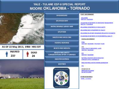 YALE - TULANE ESF-8 SPECIAL REPORT  MOORE OKLAHOMA - TORNADO