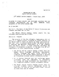 CAP[removed]RESOLUTION OF THS NAVAJO NATION COUNCIL  20