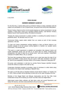 NTSC media release Darwin Harbour Clean Up 6 July 2010 _2_