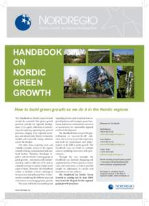 Environmental economics / Green growth / Green economy / Sustainability / Handbook / Nordic countries / Sustainable business