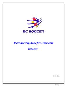 Membership Benefits Overview BC Soccer Version | Page