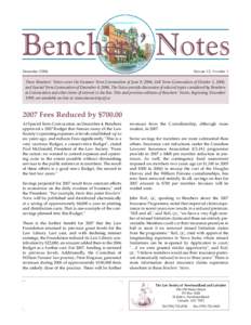 Benches Notes #29 - Dec 2006.qxd