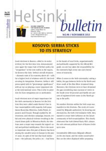 No.98 Nov 2013  HELSINKI COMMITTEE FOR HUMAN RIGHTS IN SERBIA  Helsinkibulletin