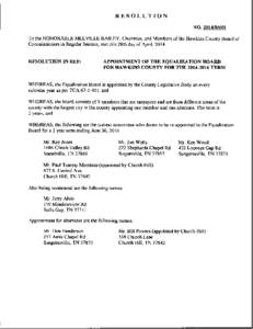 RESOLUTION NO[removed]To the HONORABLE MELVILLE BAILEY, Chairman, and Members of the Hawkins County Board of Commissioners in Regular Session, met this 28th day of April[removed]RESOLUTION IN REF: