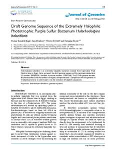 Bioinformatics / Molecular biology / Halophiles / Genome / Full genome sequencing / Contig / Sequence assembly / Biology / Genetics / Genomics