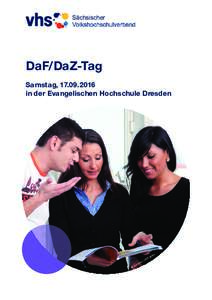 Sächsischer  DaF/DaZ-Tag Samstag, in der Evangelischen Hochschule Dresden