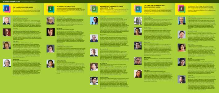 2  3 What kind of cultural leadership is needed in Asia? What is the value of foreign or local talent in building up cultural leadership? How