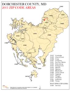 DORCHESTER COUNTY, MD 2011 ZIP CODE AREAS[removed]