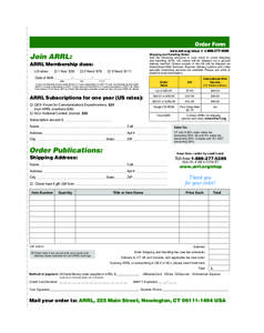 Publishing / QST / Sales taxes in the United States / Mail / Online shopping / Mass media / Newington /  Connecticut / American Radio Relay League / QEX